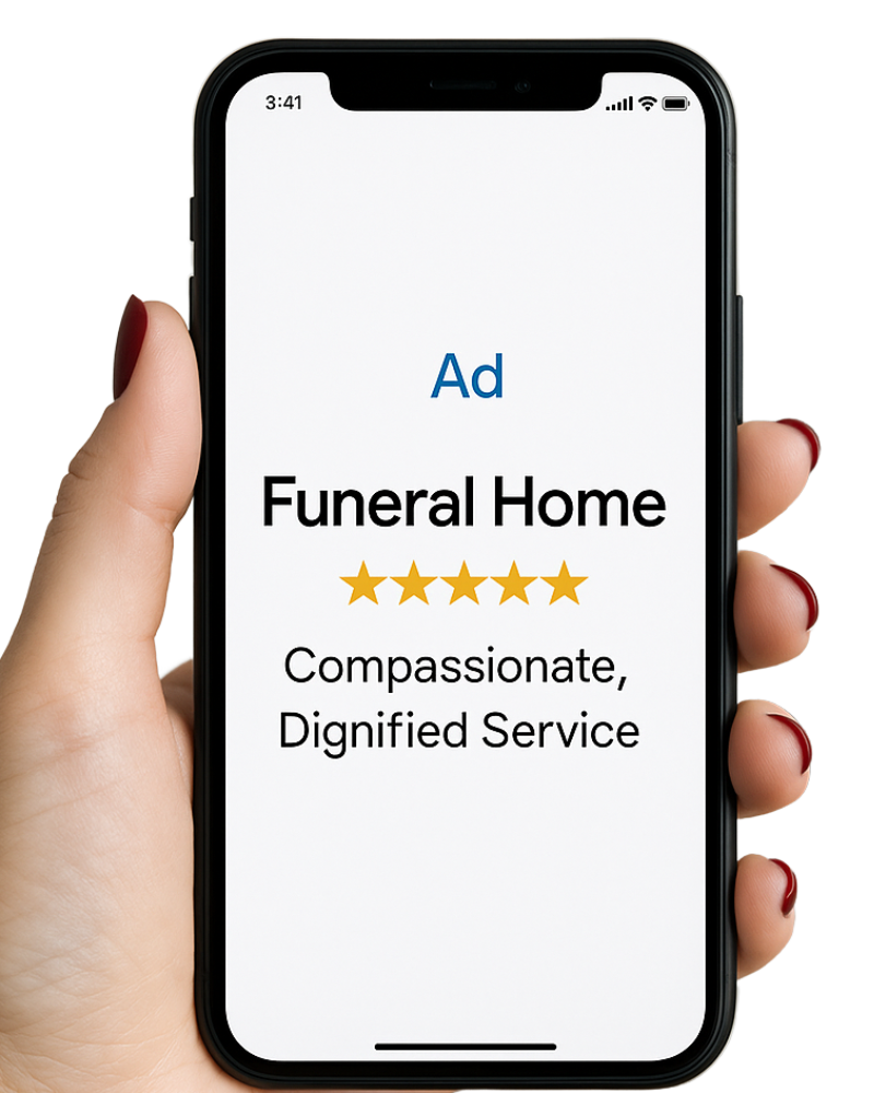 contact form for funeral home Google Ads help
